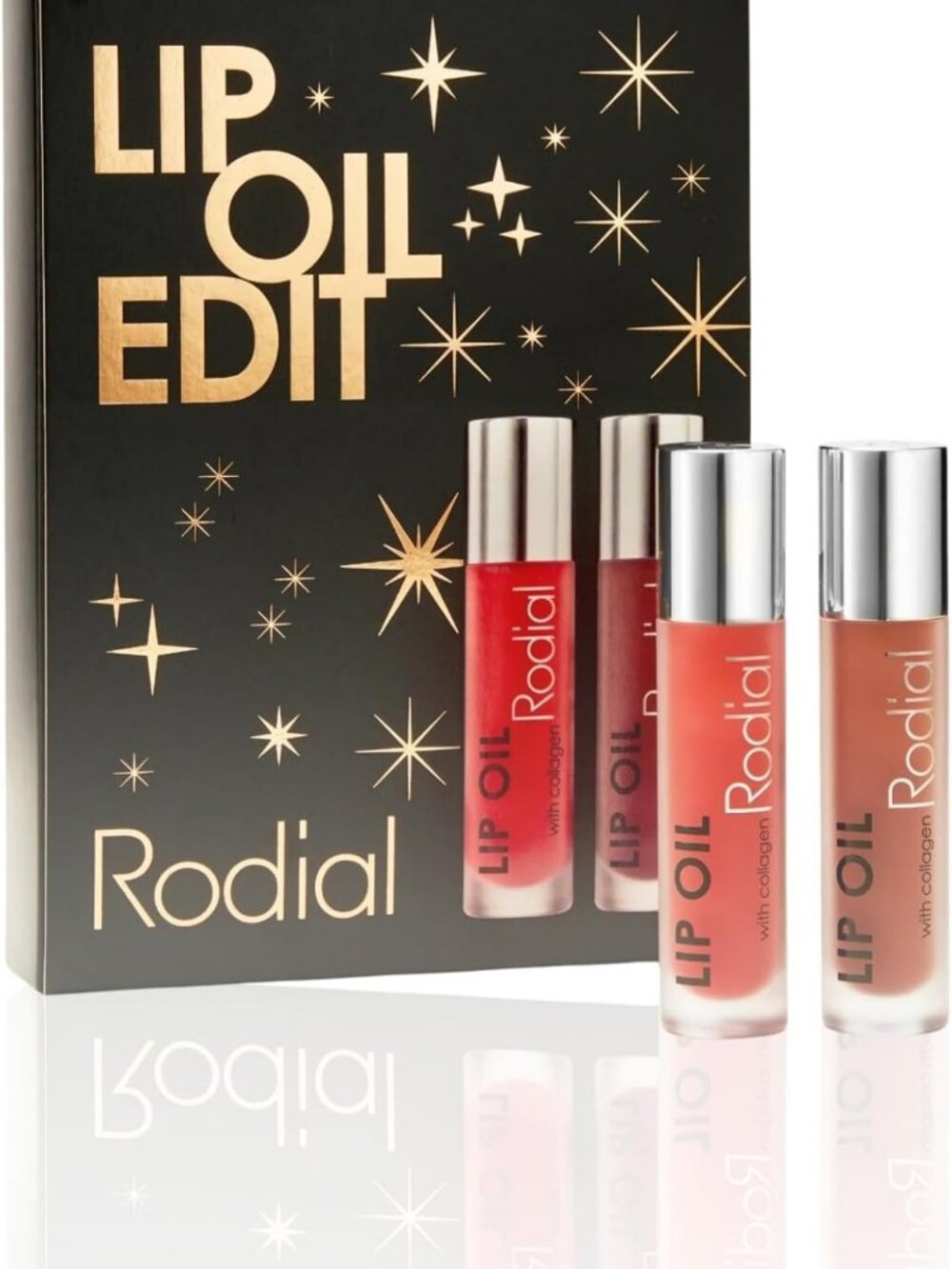 Hydrating Lip Oil Gift Set - Plumping Glossy Finish with Sugar Coral & Wild Plum